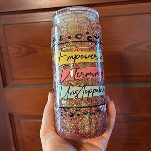 Glittery Motivational Tumbler